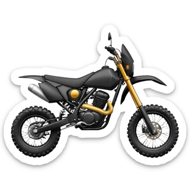 Moto cross noire sticker
