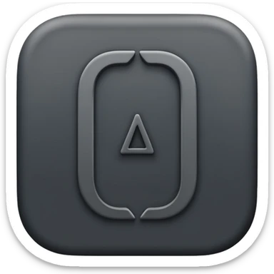 hebrew letter ayin, simple, rounded sticker