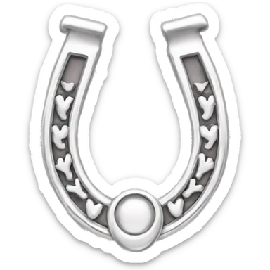 silver horseshoe septum piercing sticker