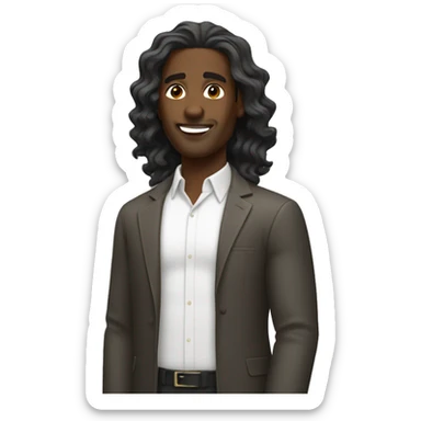 Black man with 360 waves sticker