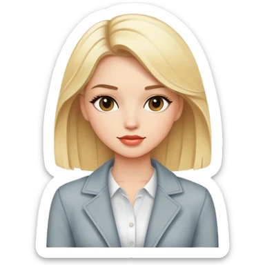 blonde girl in stylish outfit sticker