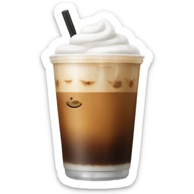 Iced coffee with cold foam sticker