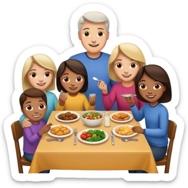 family dinner sticker