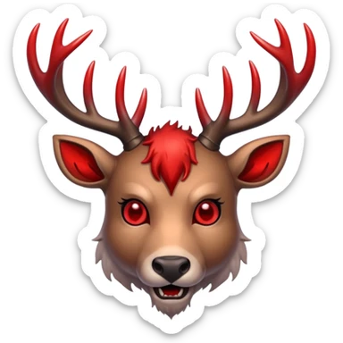 Олень людоед на двух ногах sticker
