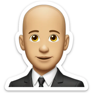 A young white Vin Diesel in suit sticker
