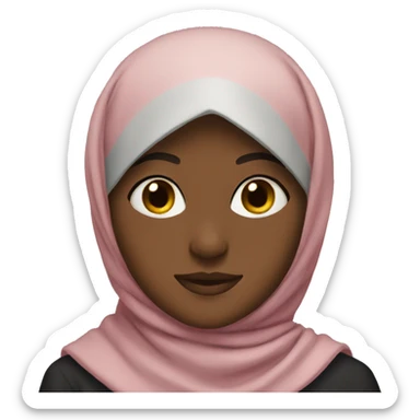 a girl in hijab sticker