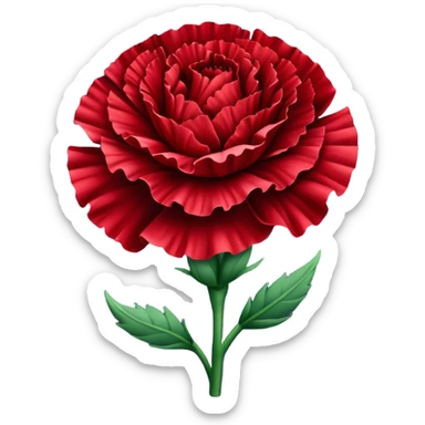 Red carnation sticker