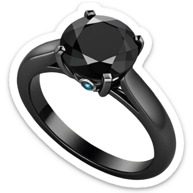 Black engagement ring sticker