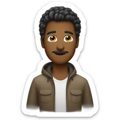 guy being a newbie entrepaneur sticker