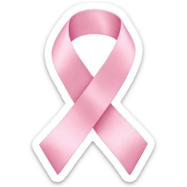 soft pink ribbon sticker