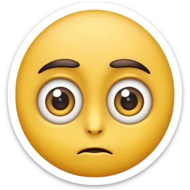 Make an awkward emoji thats looking away nervously sticker