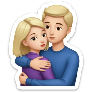 Girl kissing her boyfriend while her arms around her neck and his hands on her ass sticker