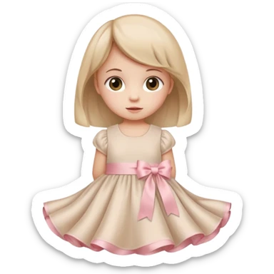 things baby pink and light beige for girls sticker