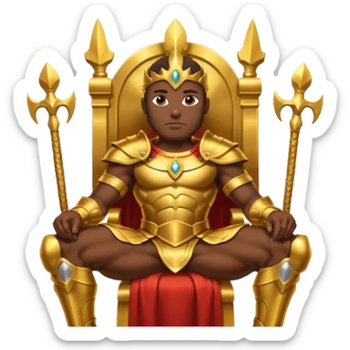 African American God on throne sticker