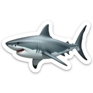 great white shark wearing black sunglasses  sticker