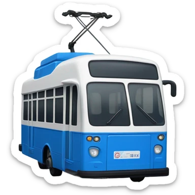 trolleybus blue sticker