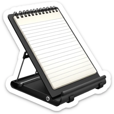 music notebook with stand sticker