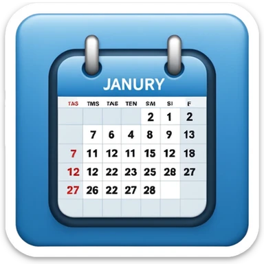 January 12 calendar icon sticker