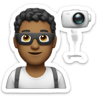 Male VR designer sticker