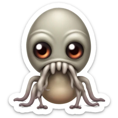 creature that is creepy scary , ugly, fat, squidly,  stinky,  poala sticker