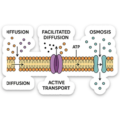 Transportvorgänge durch Biomembranen sticker