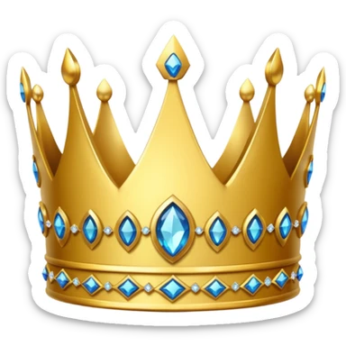 crown with glittering jewels sticker