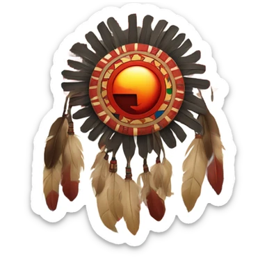 native american flag sticker
