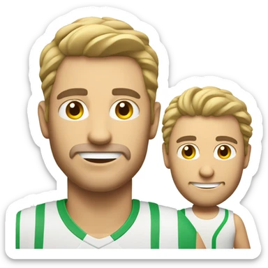 Two men tennis Caucasian  sticker