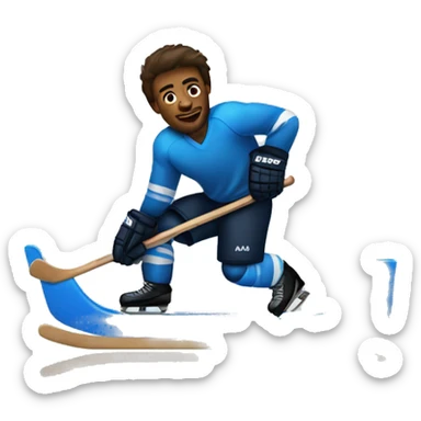 a hockey player in a sled sticker