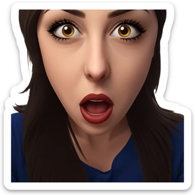 realistic portrait of girl sticker