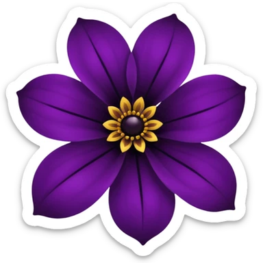black flower emoji sticker