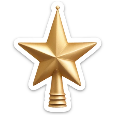 Isolated Realistic metallic pink and gold tree topper. sticker