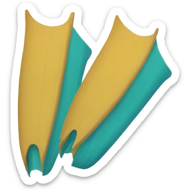 Swim fins sticker