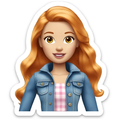 Beautiful Barbie ginger fair skin sticker