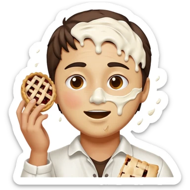 pie in the face sticker
