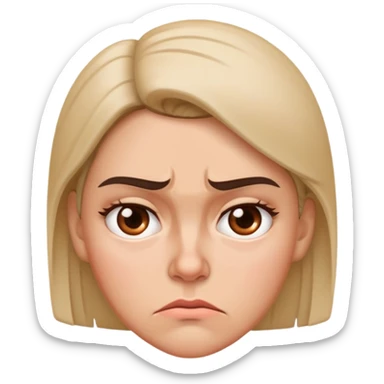 Woman annoyed  sticker