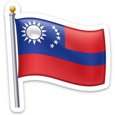 Flag of Taiwan but in USA style sticker