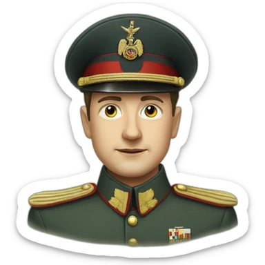 Vladimir Zelenskiy in 1939 german military uniform sticker