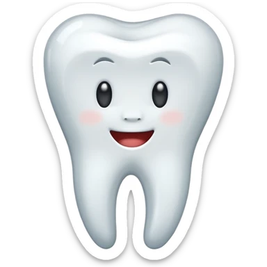 tooth emoji no smile just a tooth sticker