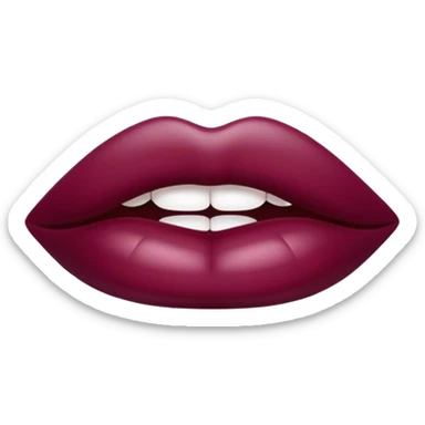 Lips burgundy  sticker