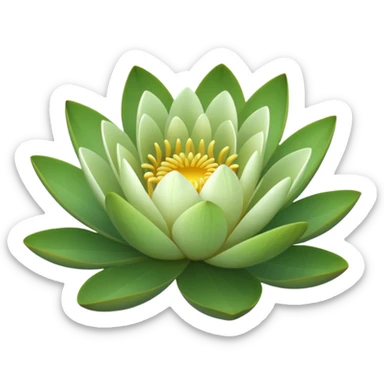 Small text size water lily bud sticker