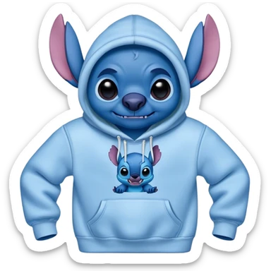 Stitch with a means family hoodie sticker