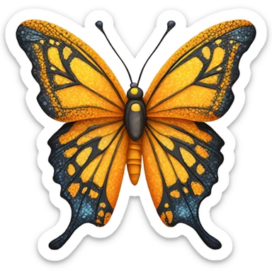 yellow and orange butterfly sticker
