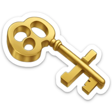 Gold key  sticker