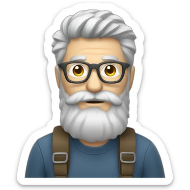photographer action taking photos camera old grey hair beard nature sticker