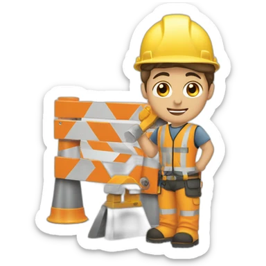 construction work sticker