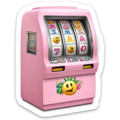 light pink lottery machine sticker