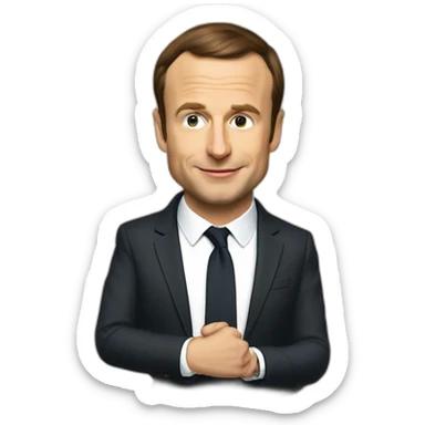 Macron qui embrasse élongation musk sticker