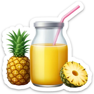 Pineapple juice bottle sticker