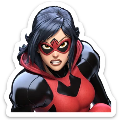 superhero girl in bodysuit sticker